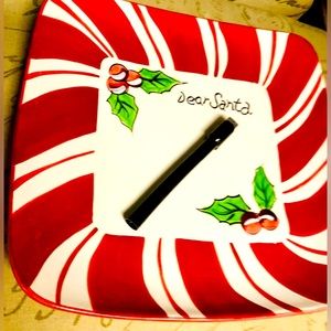 NWT Dear Santa cookie platter erasable list maker